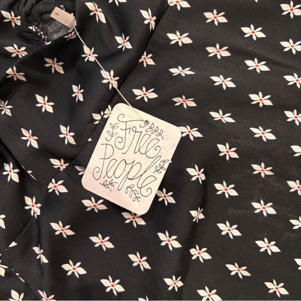 Free People Black Floral Maxi Dress – Size 8 (NWT)